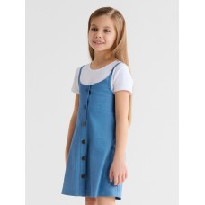 Сарафан для девочки MINAKU: Jeans collection, цвет голубой, рост 158 см