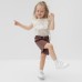 Шорты для девочки MINAKU: Casual collection KIDS цвет шоколадный, рост 128