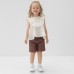 Шорты для девочки MINAKU: Casual collection KIDS цвет шоколадный, рост 128