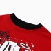 Свитшот детский MINAKU: Exclusive print, красный, рост 122 см