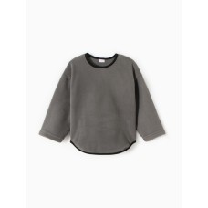 Свитшот флисовый детский MINAKU: Fleece Soft, цвет графит, рост 128 см