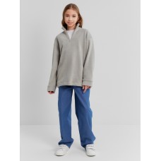Свитшот флисовый детский MINAKU: Fleece Soft, цвет серый, рост 158 см
