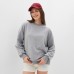 Свитшот женский MINAKU: Casual Collection цвет светло-серый меланж, размер 50-52