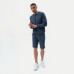 Свитшот мужской MINAKU: Casual collection MAN цвет индиго меланж, размер 52