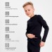 Термобелье для мальчика (лонгслив, легинсы) цвет чёрный, рост 158