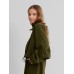Толстовка флисовая для девочки MINAKU: Fleece Soft, цвет хаки, рост 158 см