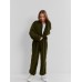 Толстовка флисовая для девочки MINAKU: Fleece Soft, цвет хаки, рост 158 см