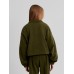 Толстовка флисовая для девочки MINAKU: Fleece Soft, цвет хаки, рост 170 см