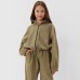 Толстовка флисовая для девочки MINAKU: Fleece Soft, цвет светло-зелёный, рост 158 см