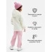 Ветровка демисезонная для девочек MINAKU из Softshell на флисе, непромокаемая, светло-серый, рост 104 см