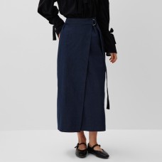 Юбка на запах женская MINAKU: Jeans Collection цвет синий, р-р 42