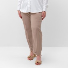 Брюки женские MIST plus-size, размер 56, цвет серо-бежевый