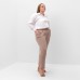 Брюки женские MIST plus-size, размер 56, цвет серо-бежевый