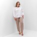 Брюки женские MIST plus-size, размер 56, цвет серо-бежевый