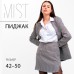 Пиджак женский двубортный MIST р. 48, чёрный/белый