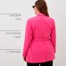 Пиджак женский с поясом MIST plus-size, р.54, розовый