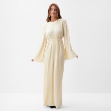 Платье женское MIST Classic collection, макси, размер 40-42, бежевое