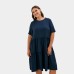 Платье женское MIST plus-size, размер 50, цвет тёмно-синий