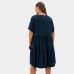 Платье женское MIST plus-size, размер 58, цвет тёмно-синий