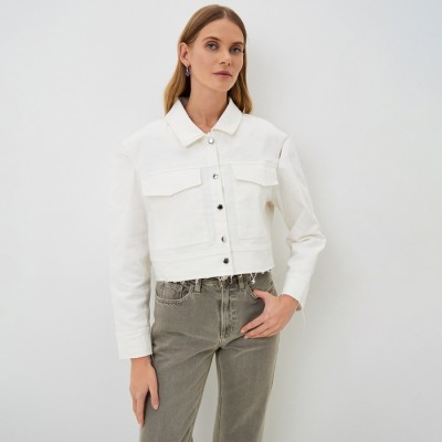 Рубашка женская укороченная с разрезами MIST: Denim р.42, белый