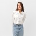 Рубашка женская укороченная с разрезами MIST: Denim р.42, белый