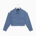 Рубашка женская укороченная с разрезами MIST: Denim р.42, синий