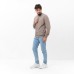 Толстовка мужская (бомбер) MIST Men's casual размер 54, серо-бежевый