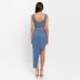 Юбка женская асимметричная MIST: Denim р.48, синий
