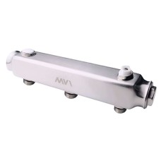 Коллектор MVI ML.403.06 из нержавеющей стали, м/ц расстояние 100мм,1"x1/2" 3 вых.