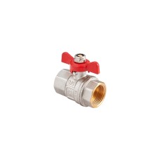 Кран шаровой латунный MVI DN15 PN40 вн-вн, бабочка