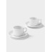 Набор чайный Magistro Basic bistro, 4 предмета: 2 чашки 200 мл, 2 блюдца d=15 см, фарфор, белый