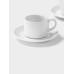 Набор чайный Magistro Basic bistro, 4 предмета: 2 чашки 200 мл, 2 блюдца d=15 см, фарфор, белый