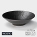 Салатник Magistro Black style, d=17,8 см, фарфор, чёрный