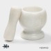 Ступка с пестиком Magistro «Мрамор», натуральный камень, 10×10 см, цвет белый