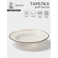Тарелка глубокая Magistro Alpine Frost, 380 мл, 23×22.7×5 см, фарфор, белая
