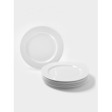 Тарелки Magistro Basic bistro, d=27 см, набор 6 шт, фарфор, белые