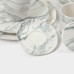 Тарелки глубокие Magistro Real Marble, 800 мл, 21×4,7 см, набор 2 шт, фарфор, белые