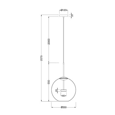 Подвесной светодиодный светильник Maytoni Cometa MOD056PL-L12G3K