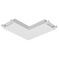 Соединитель угловой L-образный для треков накладных Accessories for tracks Radity TRA084CL-11W