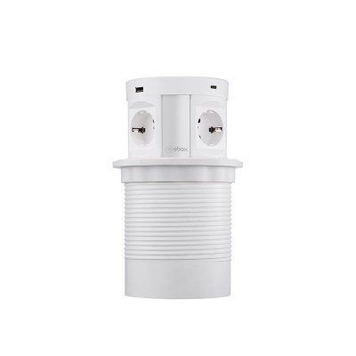 Блок розеток 107J (4 секции, 2 USB А + 2 USB С) Mebax 00-00001171