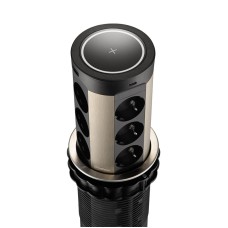 Блок розеток 17 (12 секций и USB type A+C) беспроводная зарядка Mebax 00-00002599
