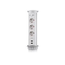 Блок розеток 105J (3 секции и 2 USB) Mebax 00-00000823