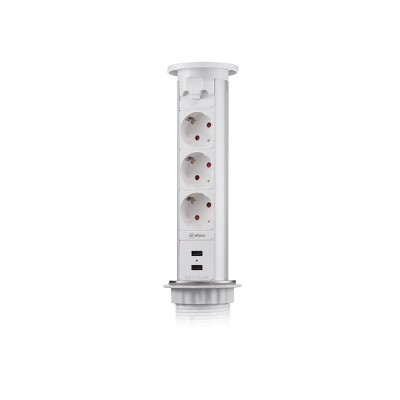 Блок розеток 105J (3 секции и 2 USB) Mebax 00-00000823