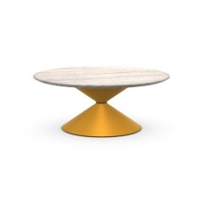Журнальный стол Midj Clessidra Н27 Ocher/Travertino