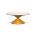Журнальный стол Midj Clessidra Н27 Ocher/Travertino