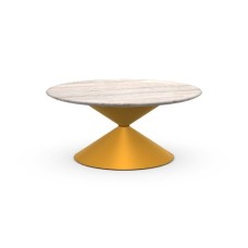 Журнальный стол Midj Clessidra Н34 Ocher/Travertino