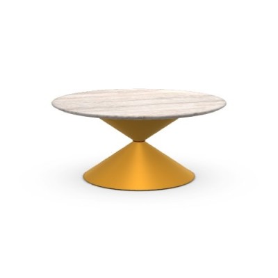 Журнальный стол Midj Clessidra Н34 Ocher/Travertino