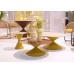Журнальный стол Midj Clessidra Н34 Ocher/Travertino
