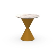 Приставной столик Midj Clessidra Н40 Ocher/Travertino