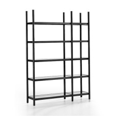 Стеллаж Midj Siena 120 black/fume